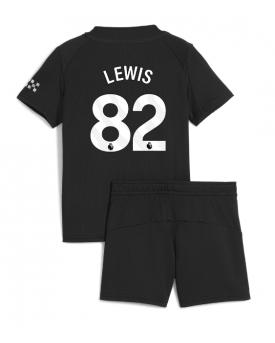 Manchester City Rico Lewis #82 Maglia Gara Trasferta Repliche 2025-26 Bambino Maniche Corte